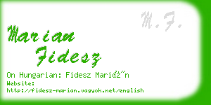 marian fidesz business card